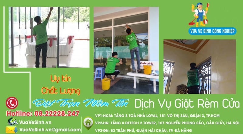 Dịch Vụ Giặt Rèm Cửa, Màn Cửa Tại Nhà Giá Rẻ - Vua Vệ Sinh