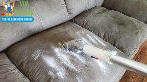 cách làm sạch ghế sofa vải bằng baking soda