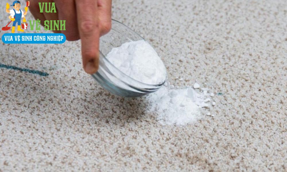 giặt thảm bằng baking soda