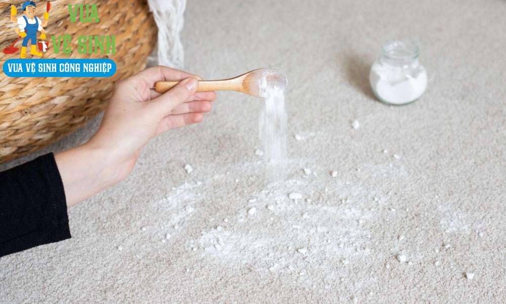 giặt thảm bằng baking soda