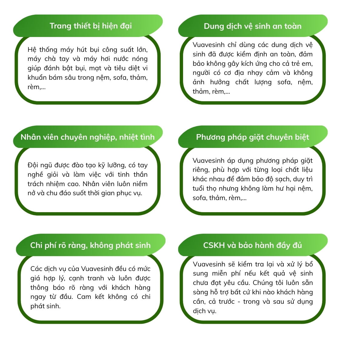 Ưu điểm vượt trội của dịch vụ từ Vua Vệ Sinh